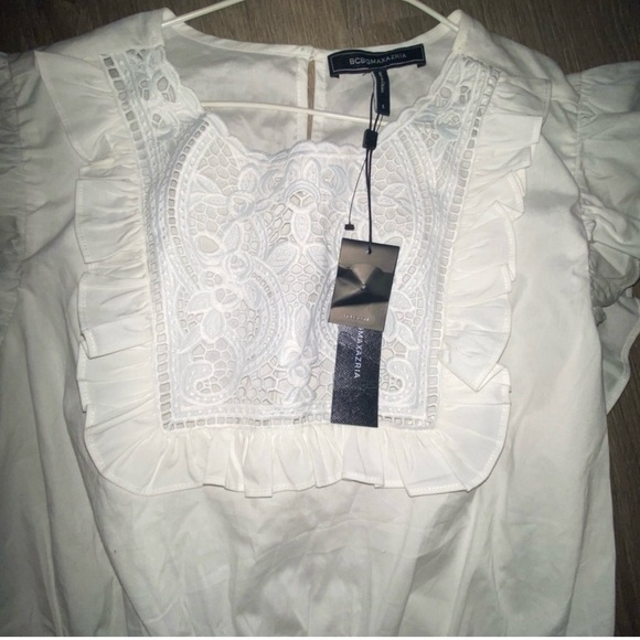 Off white Ruffle Sleeve Top Size Large MSRP $158 New with Tags!! - Picture 4 of 10